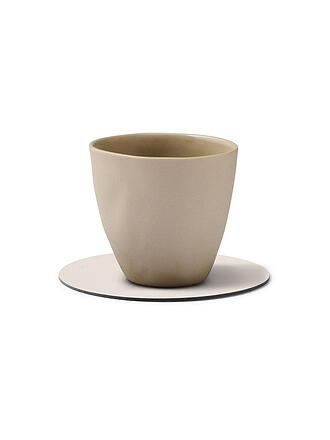 LIND DNA | Leder-Untersetzer rund NUPO 10cm Soft Nude