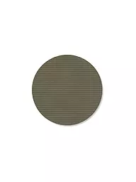 LIND DNA |  Glasuntersetzer 10cm CORDUROY RUND Light Grey | dunkelgrün