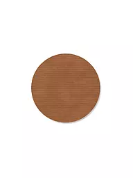 LIND DNA |  Glasuntersetzer 10cm CORDUROY RUND Light Grey | braun