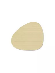 LIND DNA |  Glasuntersetzer 11x13cm CORDUROY OVAL Light Grey | beige