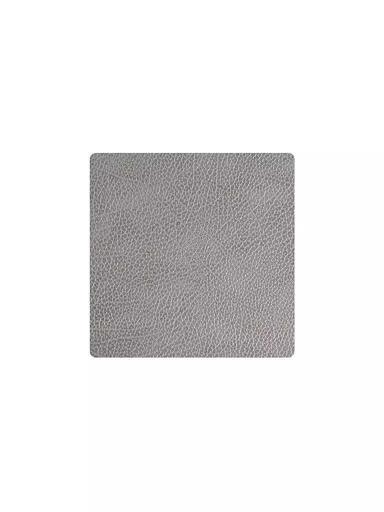 LIND DNA | Leder-Untersetzer eckig Hippo 10x10cm Antracite Grey | grau