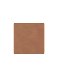 LIND DNA | Glasuntersetzer 10x10cm SQAURE  Red | braun
