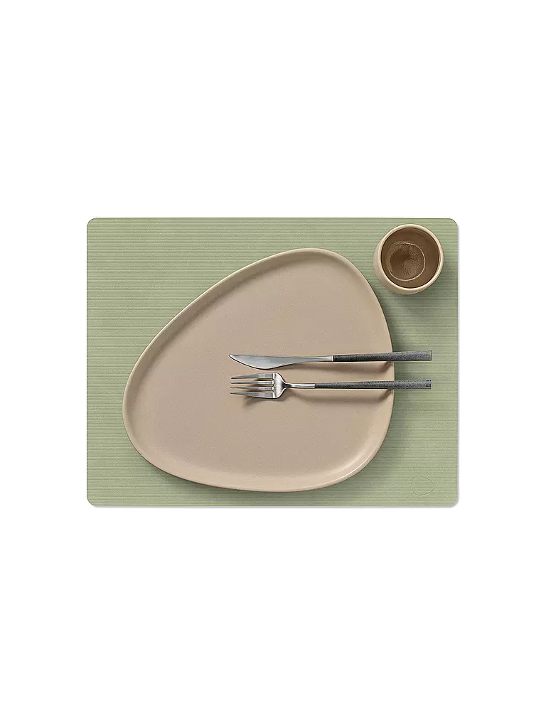 LIND DNA | Tischset 35x45cm CORDUROY ECKIG Olive Green  | olive