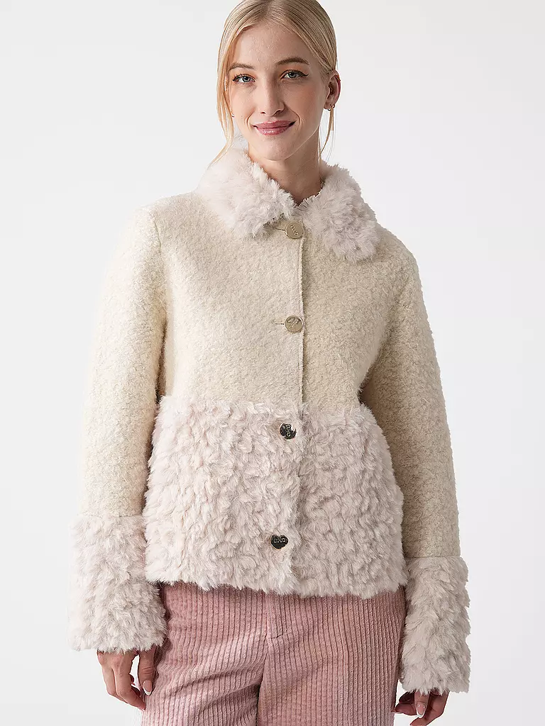 LIU JO | Jacke in Felloptik GIUBOTTO | weiss