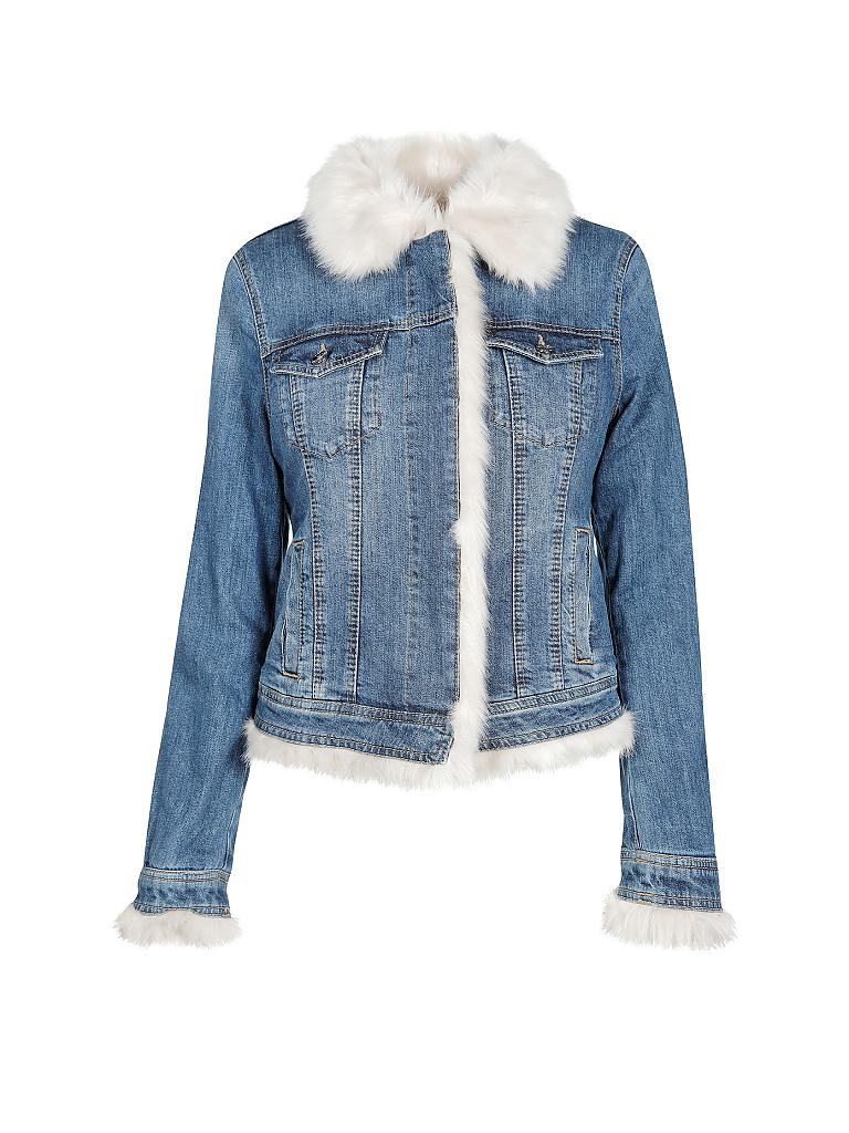 LIU JO | Jeansjacke in Felloptik | 