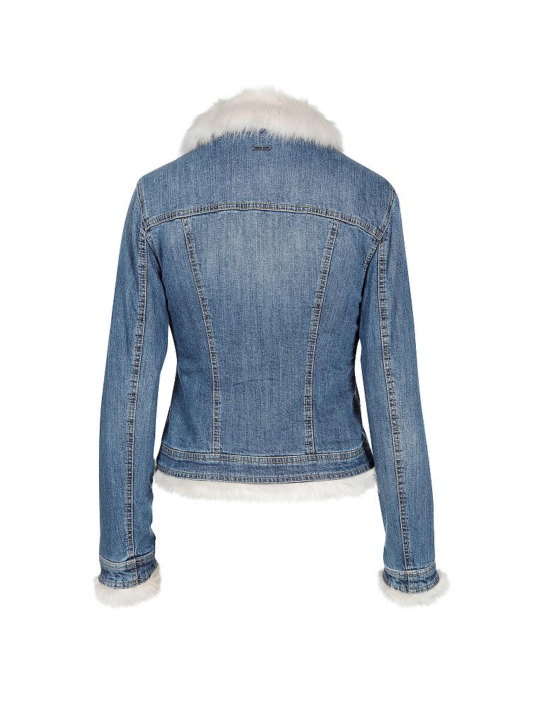 LIU JO | Jeansjacke in Felloptik | 