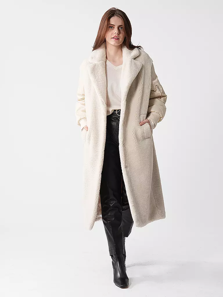 LIU JO | Mantel in Felloptik CAPOTTO | creme