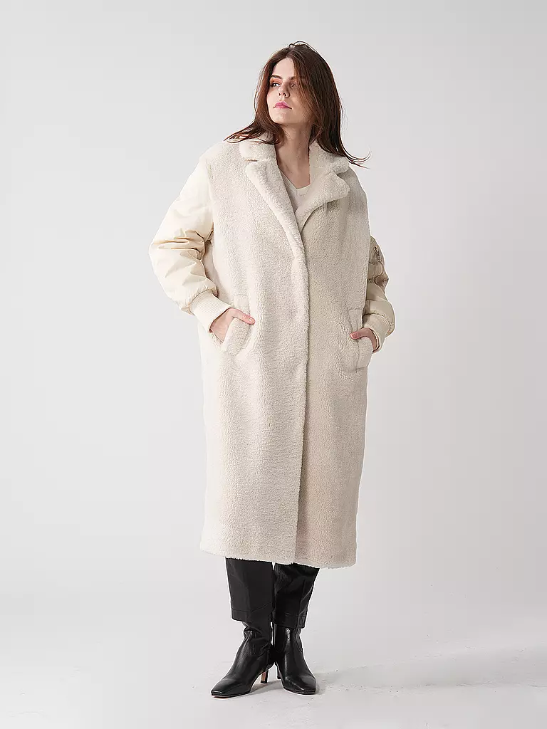 LIU JO | Mantel in Felloptik CAPOTTO | creme