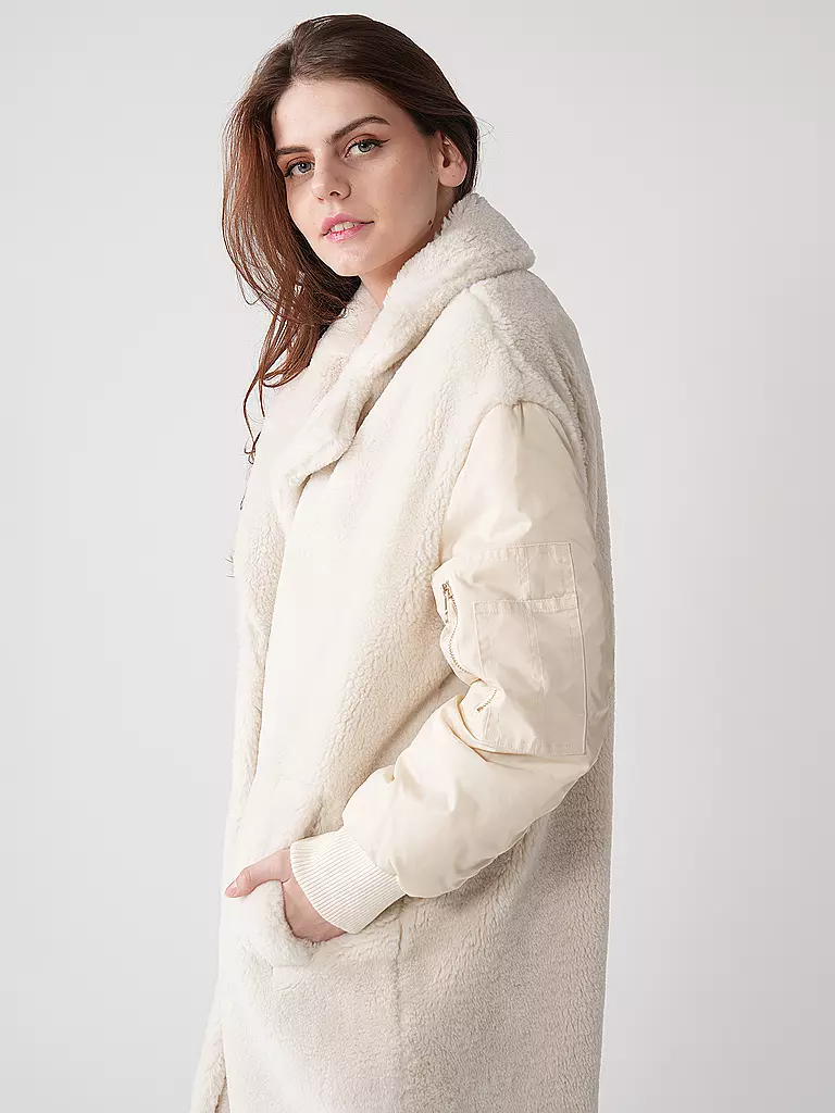 LIU JO | Mantel in Felloptik CAPOTTO | creme