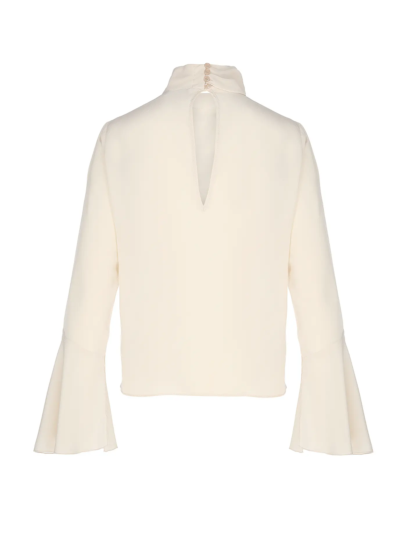 LIU JO | Seidenbluse TUNICA DRAPPEGGIATA | beige