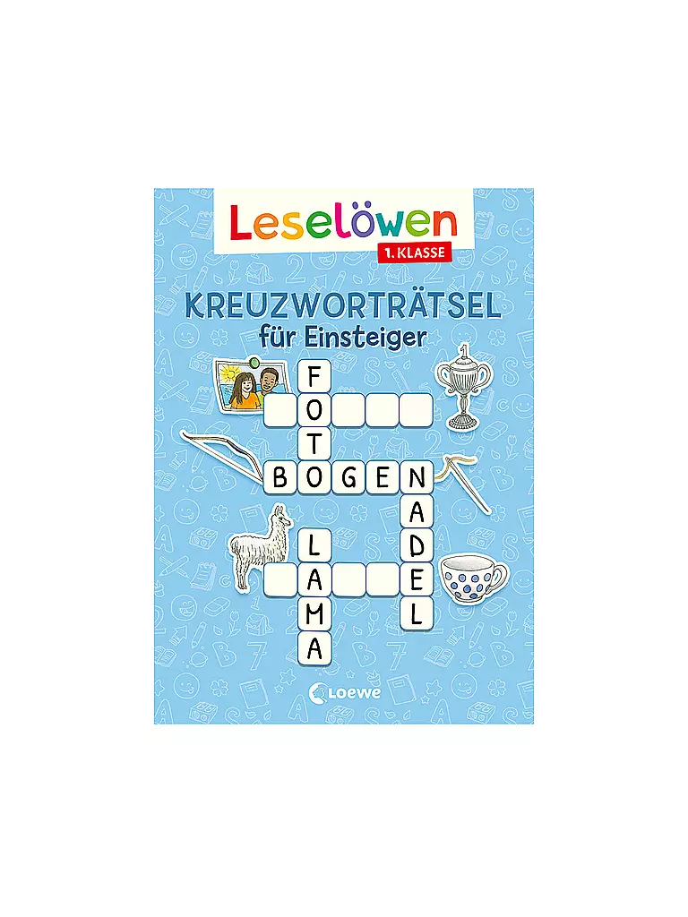 LOEWE VERLAG | Leselöwen Kreuzworträtsel für Einsteiger - 1. Klasse | keine Farbe