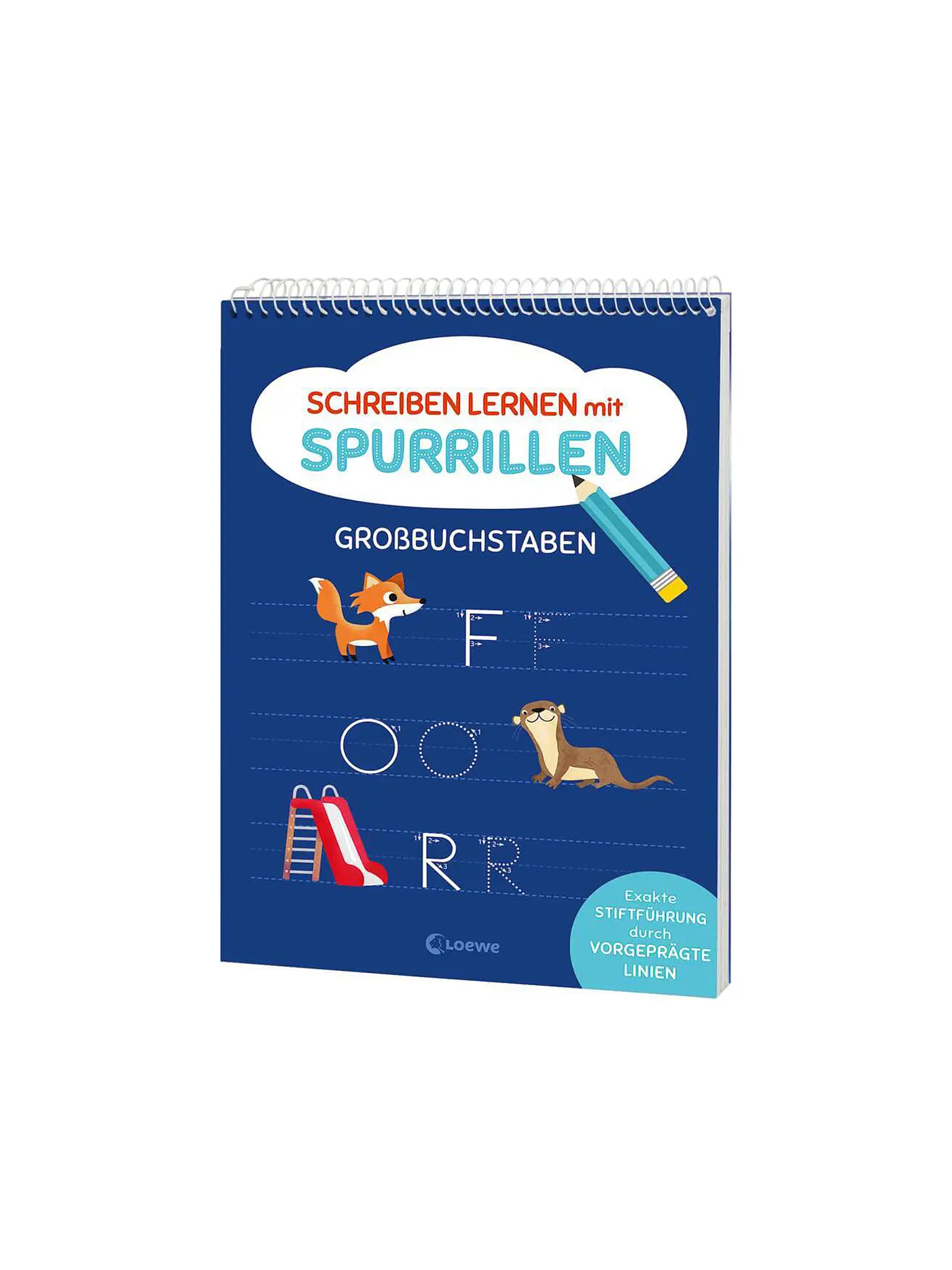 LOEWE VERLAG | Schreibblock - Schreiben lernen mit Spurrillen - Großbuchstaben | keine Farbe