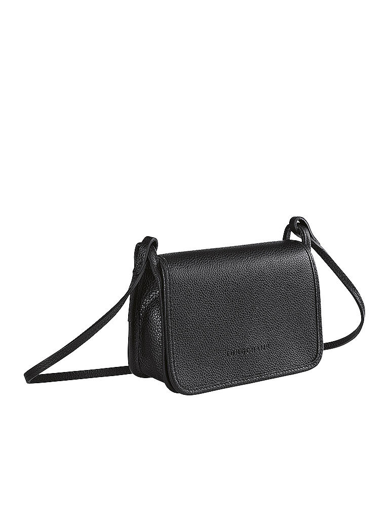 LONGCHAMP | Le Foulonné Geldbörse mit Kette, Black | schwarz