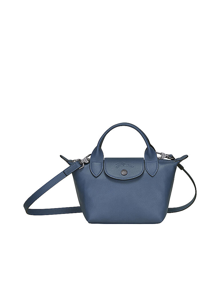 LONGCHAMP | Le Pliage Cuir Handtasche, Pilot Blue | blau