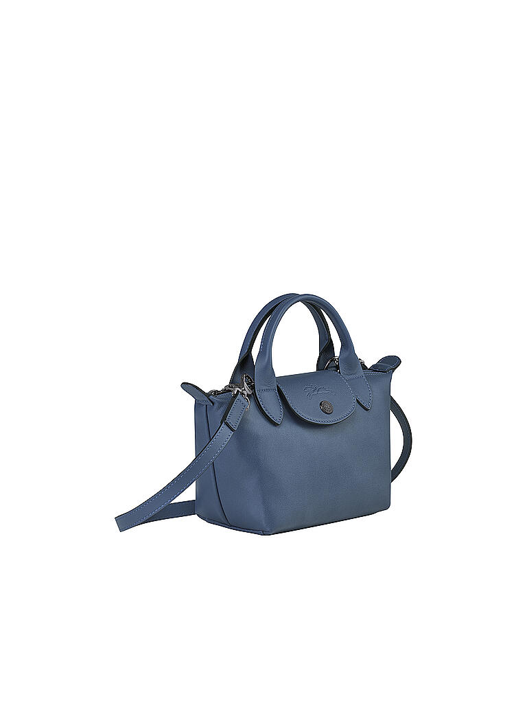 LONGCHAMP | Le Pliage Cuir Handtasche, Pilot Blue | blau