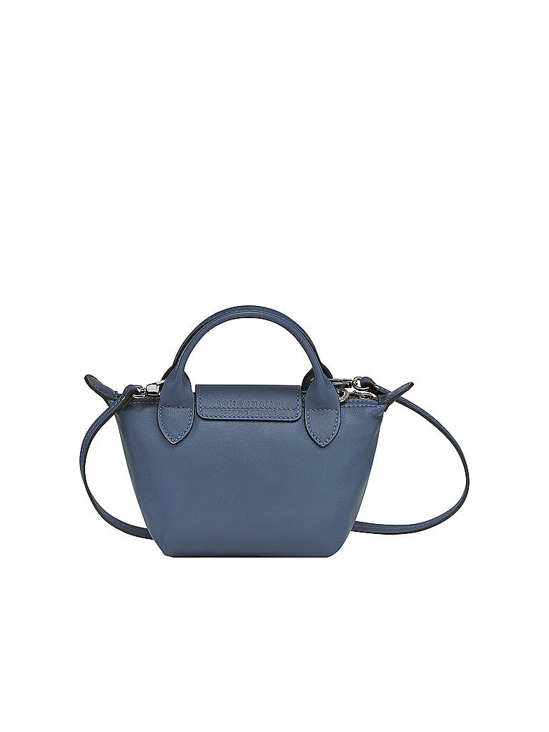 LONGCHAMP | Le Pliage Cuir Umhängetasche, Pilot Blue | blau