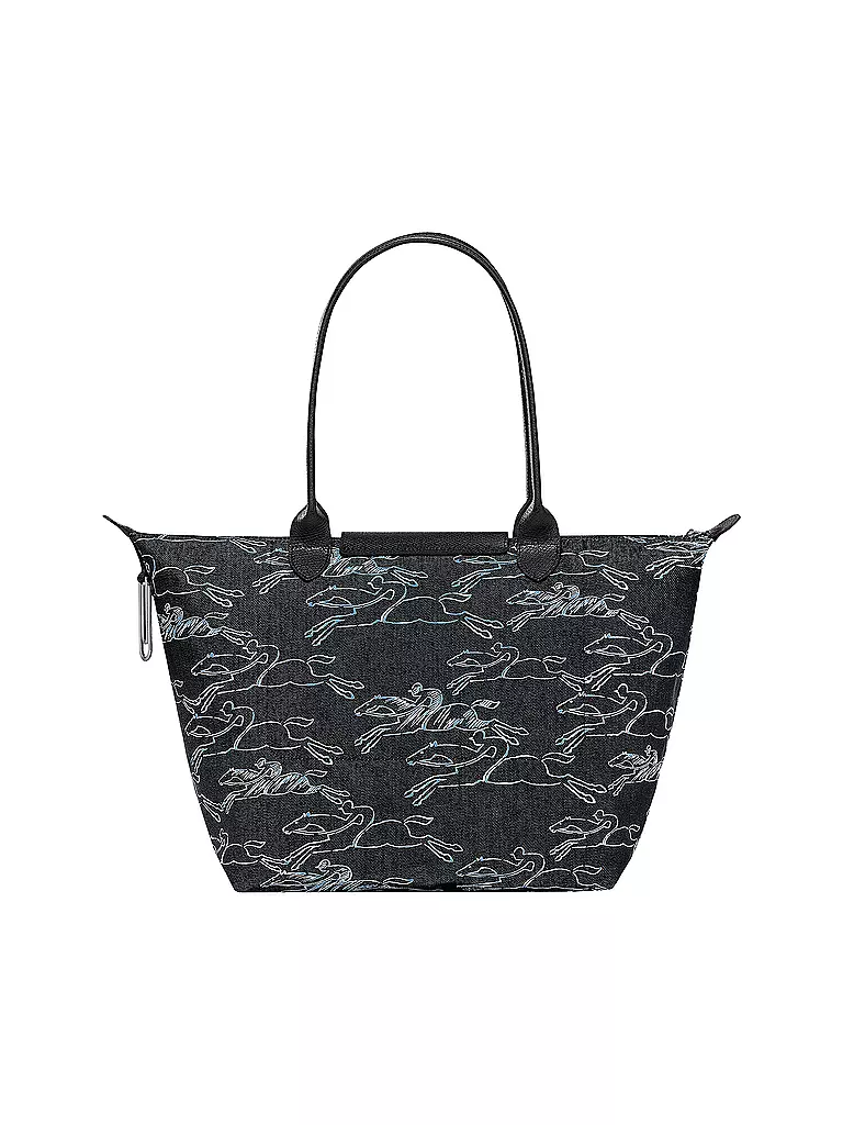 LONGCHAMP | Le Pliage Denim Henkeltasche, Marine | dunkelblau