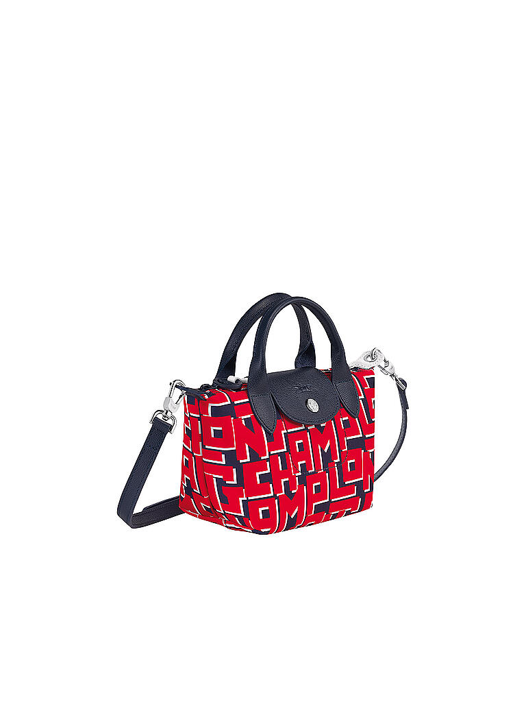 LONGCHAMP | Le Pliage Handtasche XS, Navy / Red | blau