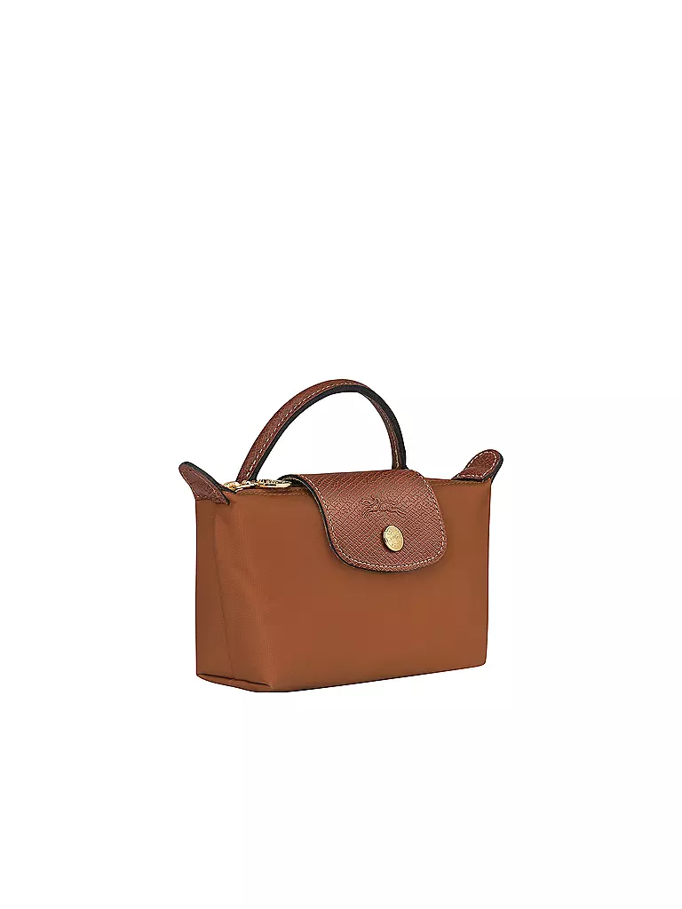 LONGCHAMP | Le Pliage Original Pochette mit Henkel, Cognac | braun