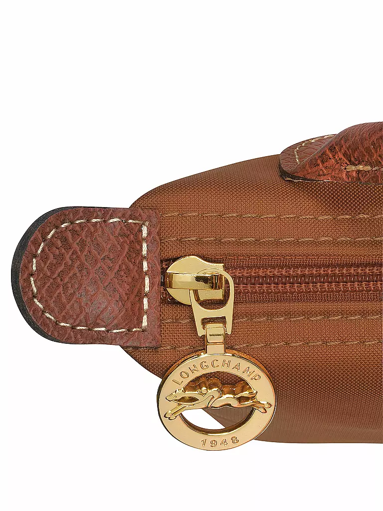 LONGCHAMP | Le Pliage Original Pochette mit Henkel, Cognac | braun