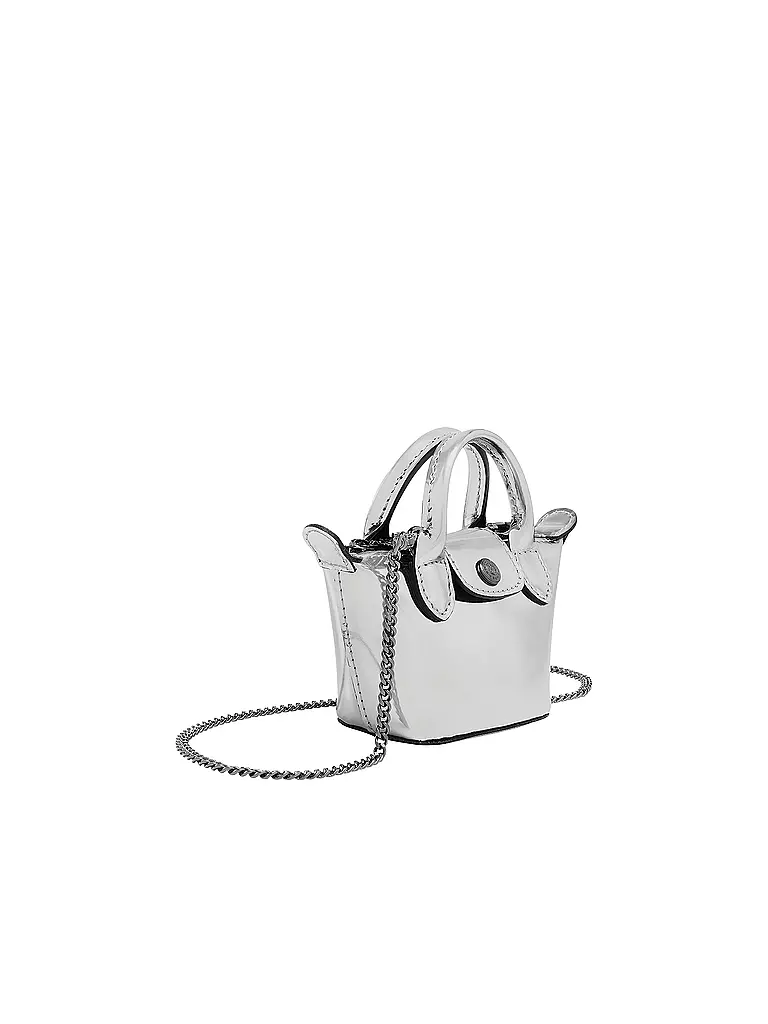 LONGCHAMP | Le Pliage Umhängetasche XS, Silver | silber