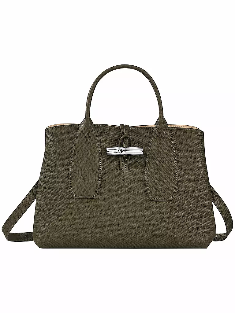 LONGCHAMP | Roseau Handtasche Medium, Khaki | 