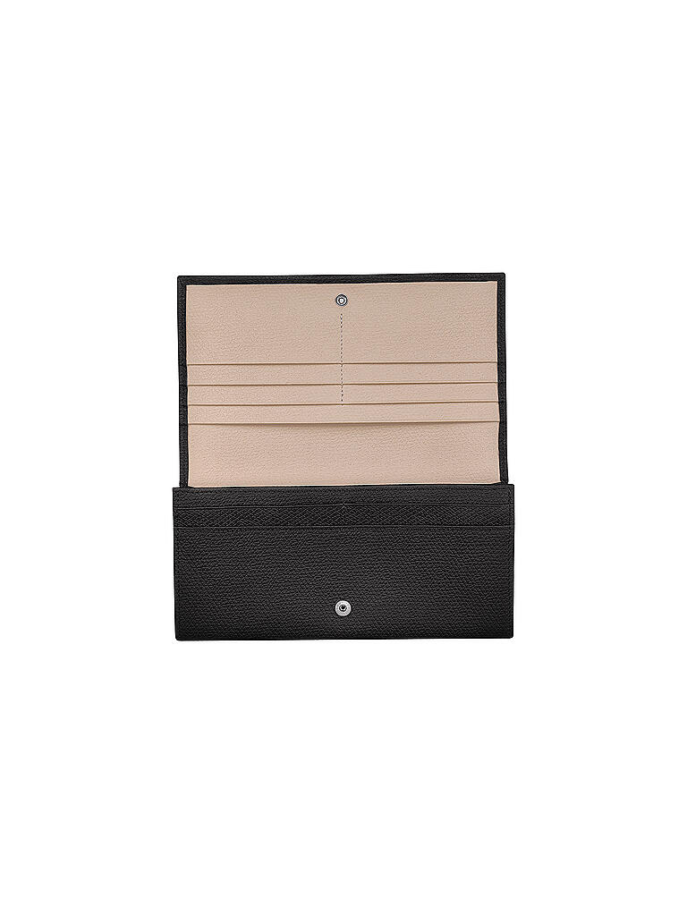 LONGCHAMP | Roseau Lange Geldbörse mit Überschlag, Black  | schwarz