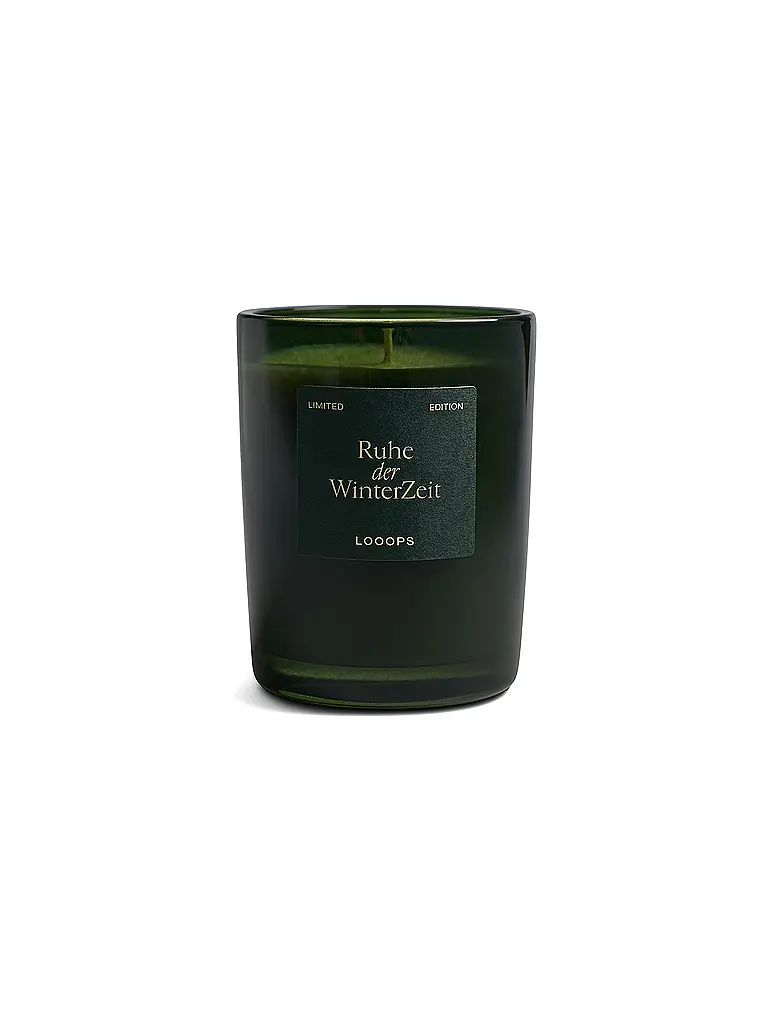 LOOOPS | Duftkerze 250g Ruhe der Winterzeit  | dunkelgrün