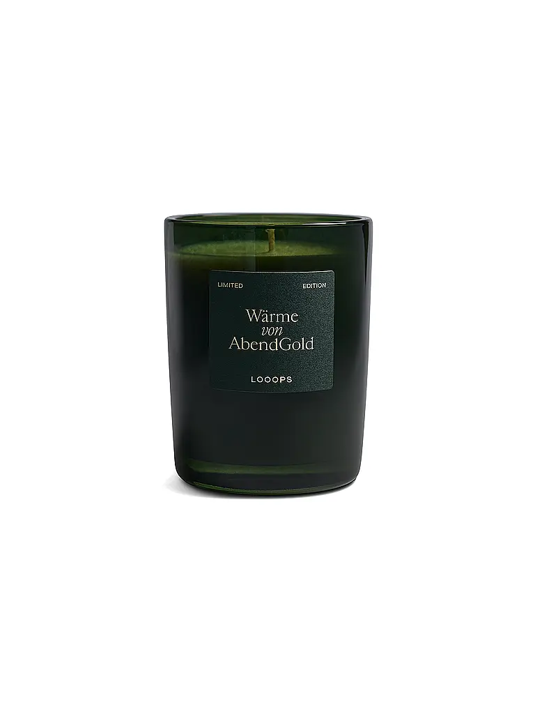 LOOOPS | Duftkerze 250g Wärme von Abendgold | dunkelgrün