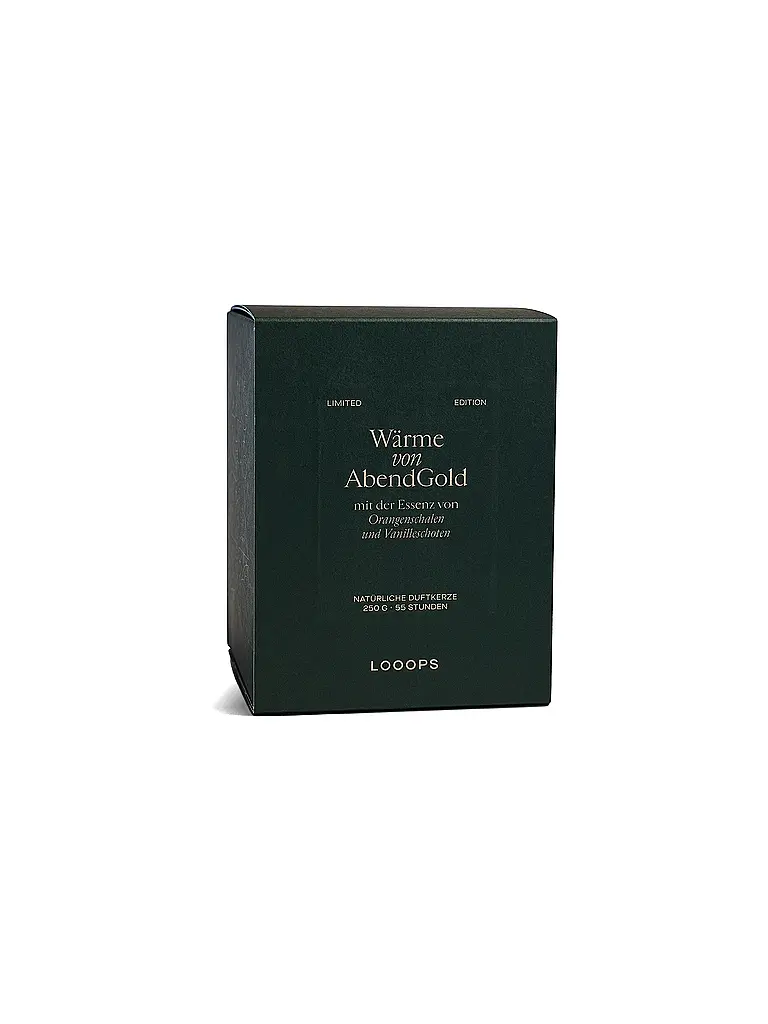LOOOPS | Duftkerze 250g Wärme von Abendgold | dunkelgrün