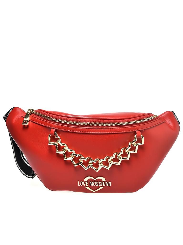 LOVE MOSCHINO | Tasche - Gürteltasche "The new chain hearts" | rot