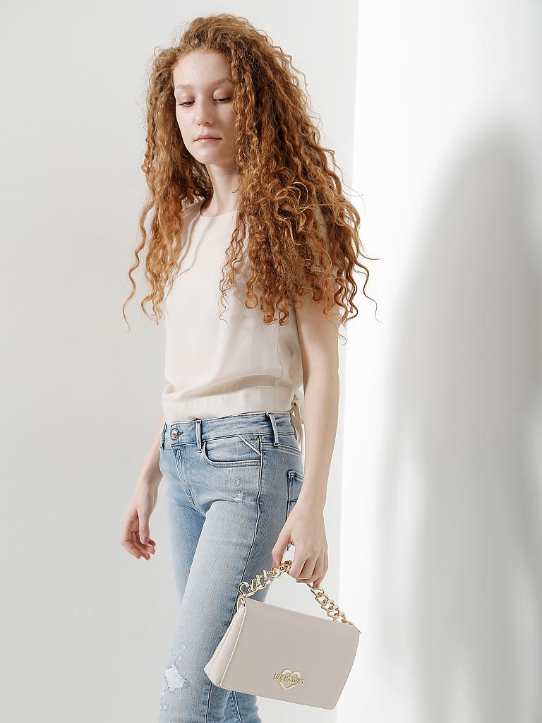 LOVE MOSCHINO | Umhängetasche "The new chain heart" | creme