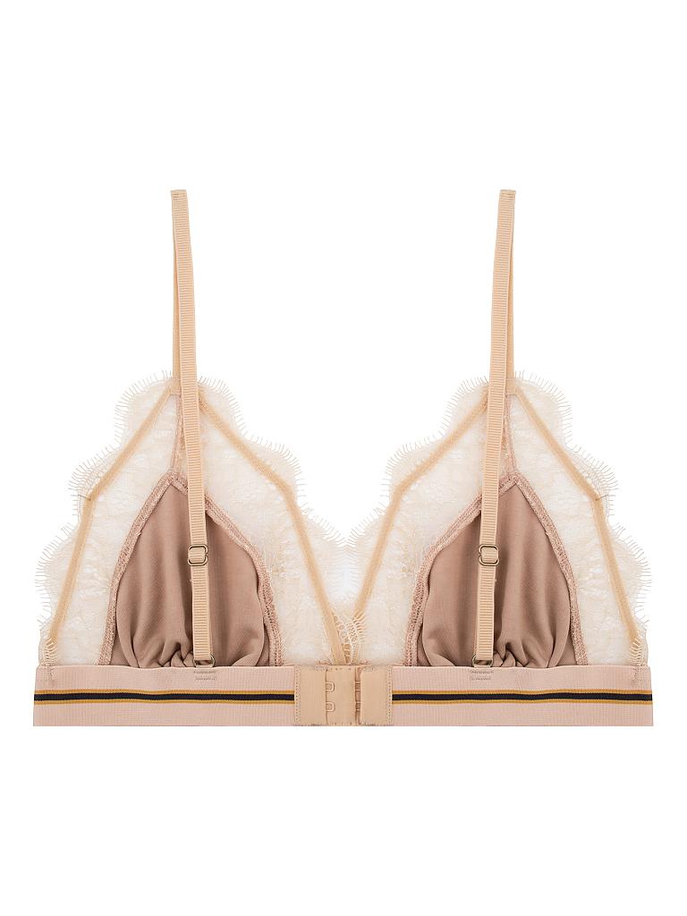 LOVE STORIES | Triangel-BH "Love Lace" (Stone Samt) | beige