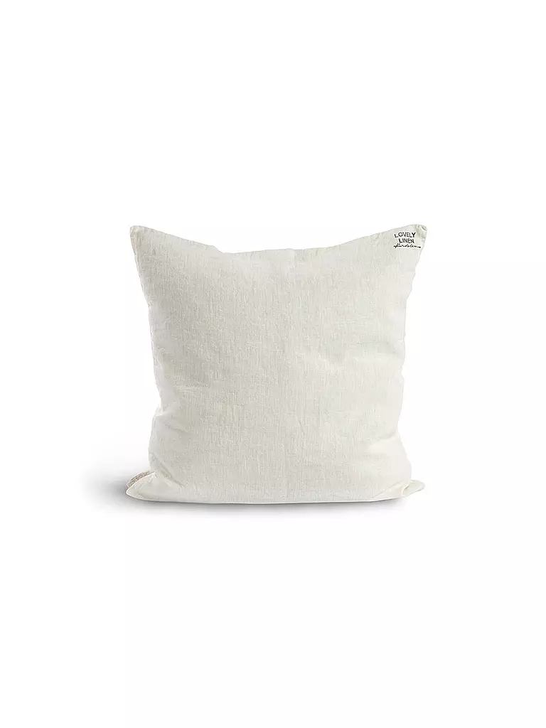 LOVELY LINEN | Leinen-Kissenbezug 47x47cm (Offwhite) | weiss