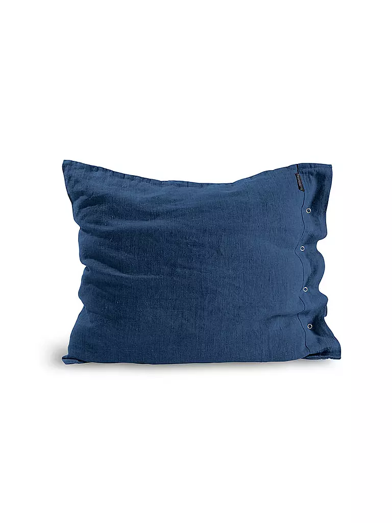 LOVELY LINEN | Leinen-Kissenbezug 70x90cm (Denim Blue) | dunkelblau