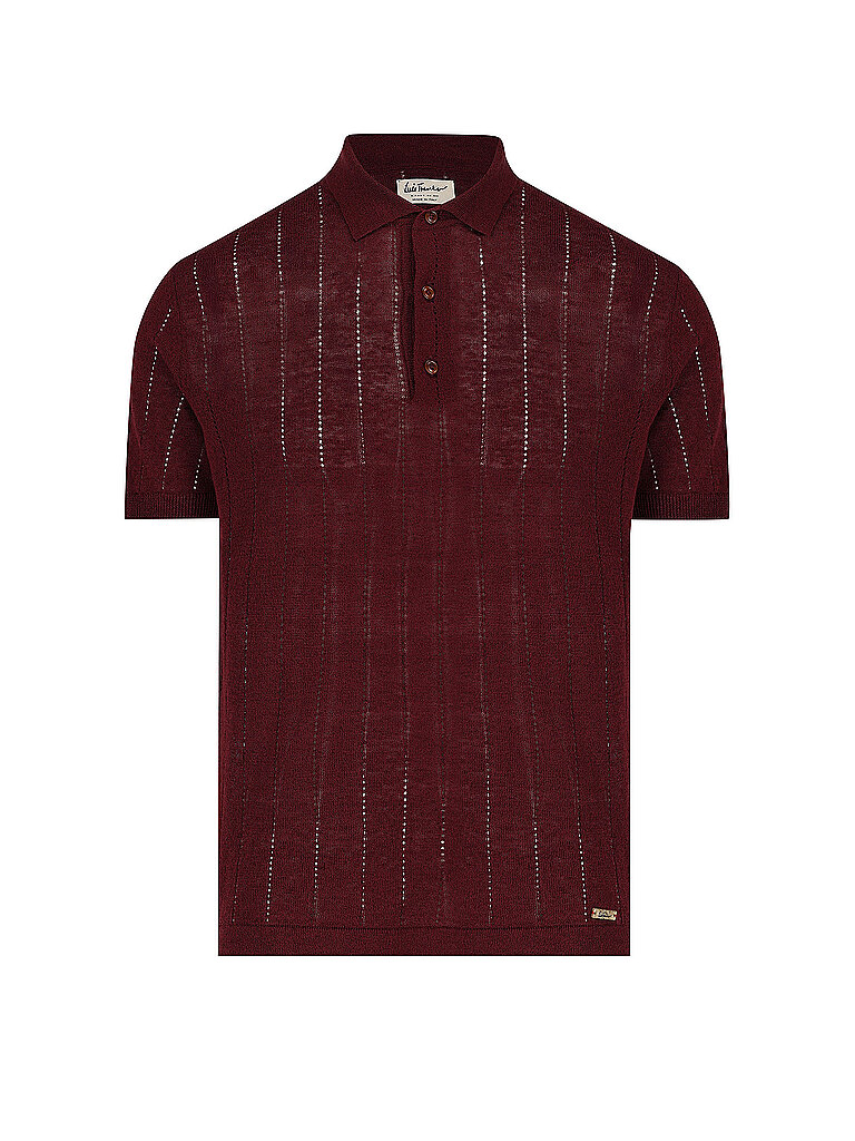 LUIS TRENKER Trachtenpoloshirt LUVIC dunkelrot | XL