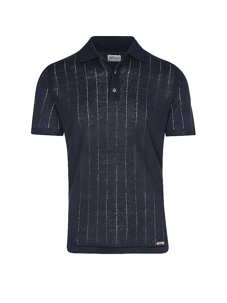 Trachtenpoloshirt LUVIC blau L herren