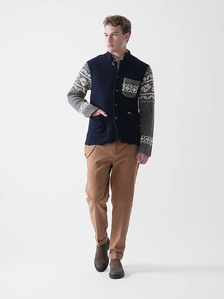 LUIS TRENKER | Strickjacke LUWAINER | blau