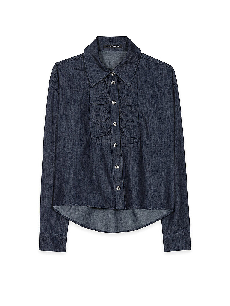 Jeansbluse dunkelblau 40 damen