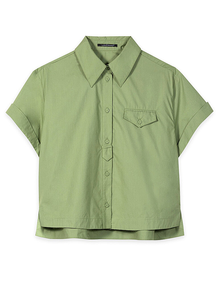 Bluse dunkelgrün 42 damen