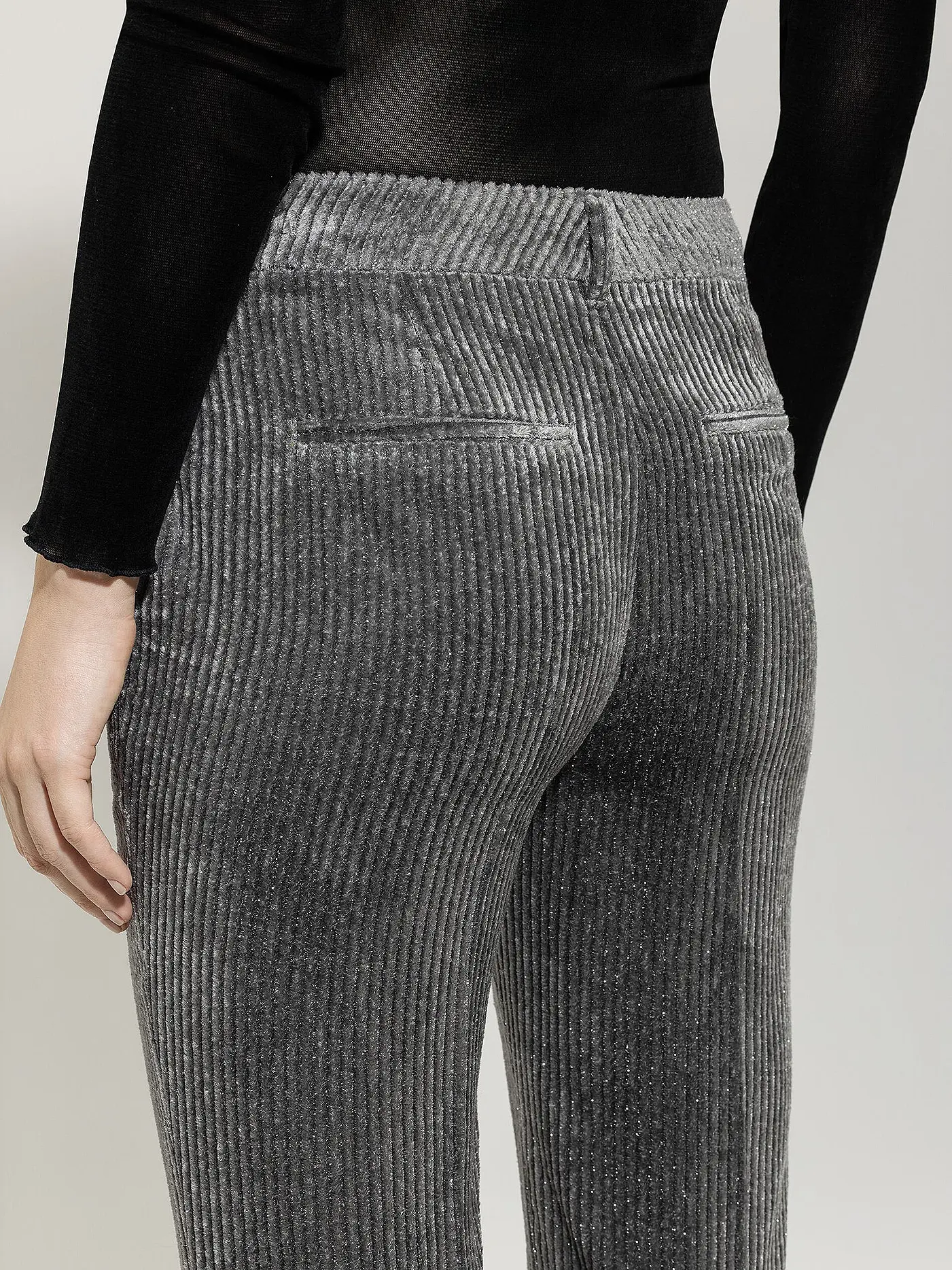 LUISA CERANO | Businesshose Flared Fit | hellgrau
