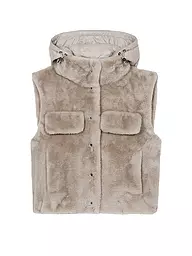 LUISA CERANO | Gilet in Felloptik  | beige