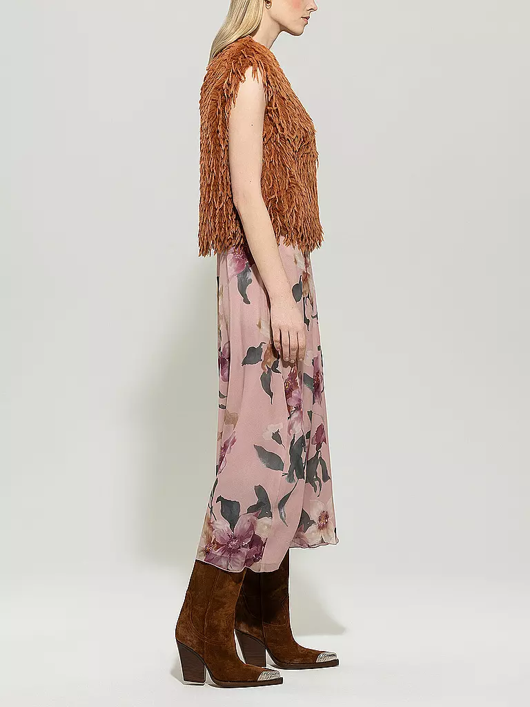 LUISA CERANO | Gilet in Felloptik  | orange