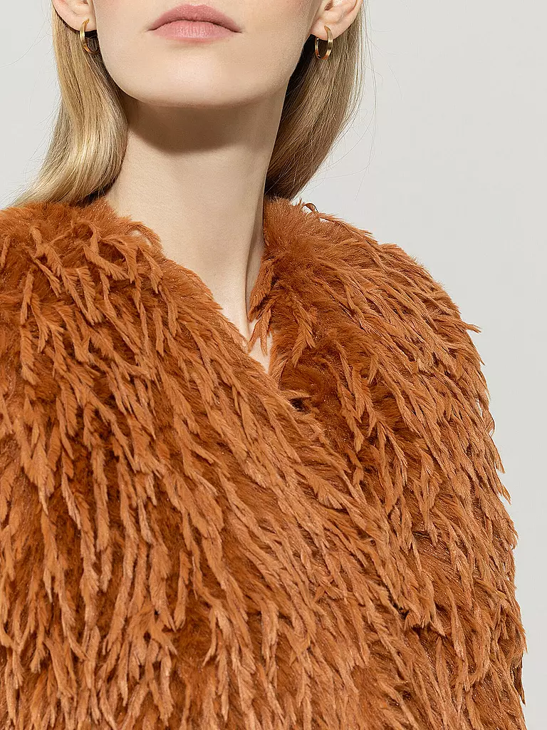 LUISA CERANO | Gilet in Felloptik | orange