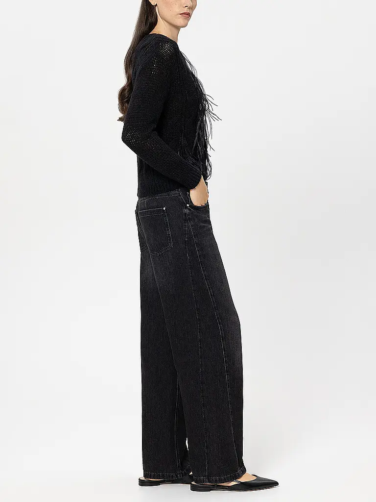 LUISA CERANO | Jeans Wide Leg  | Schwarz