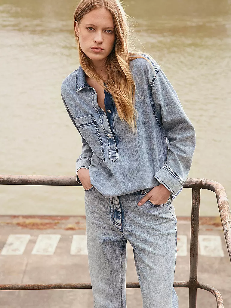 LUISA CERANO | Jeansbluse | blau