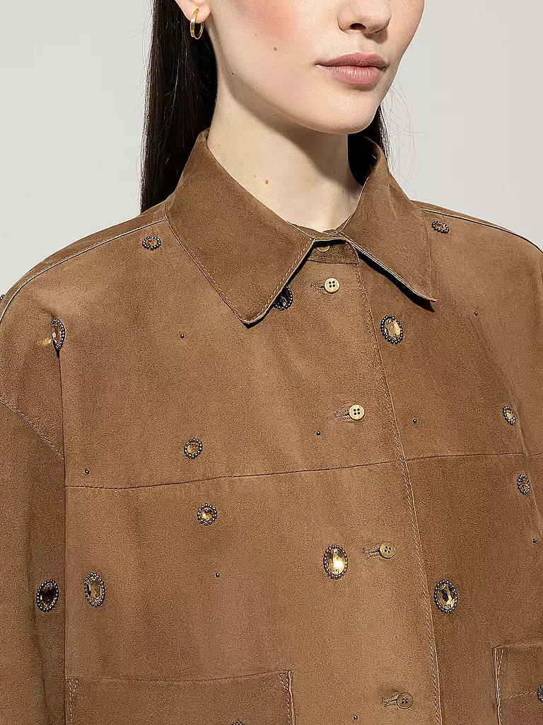 LUISA CERANO | Lederjacke  | braun