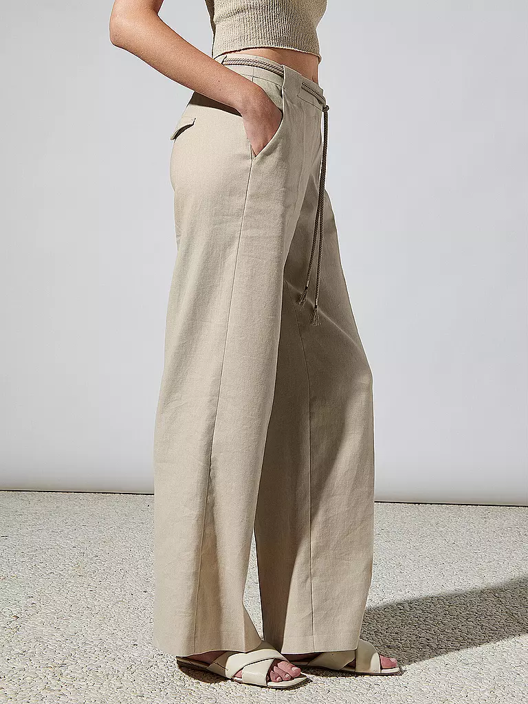 LUISA CERANO | Leinenhose | beige