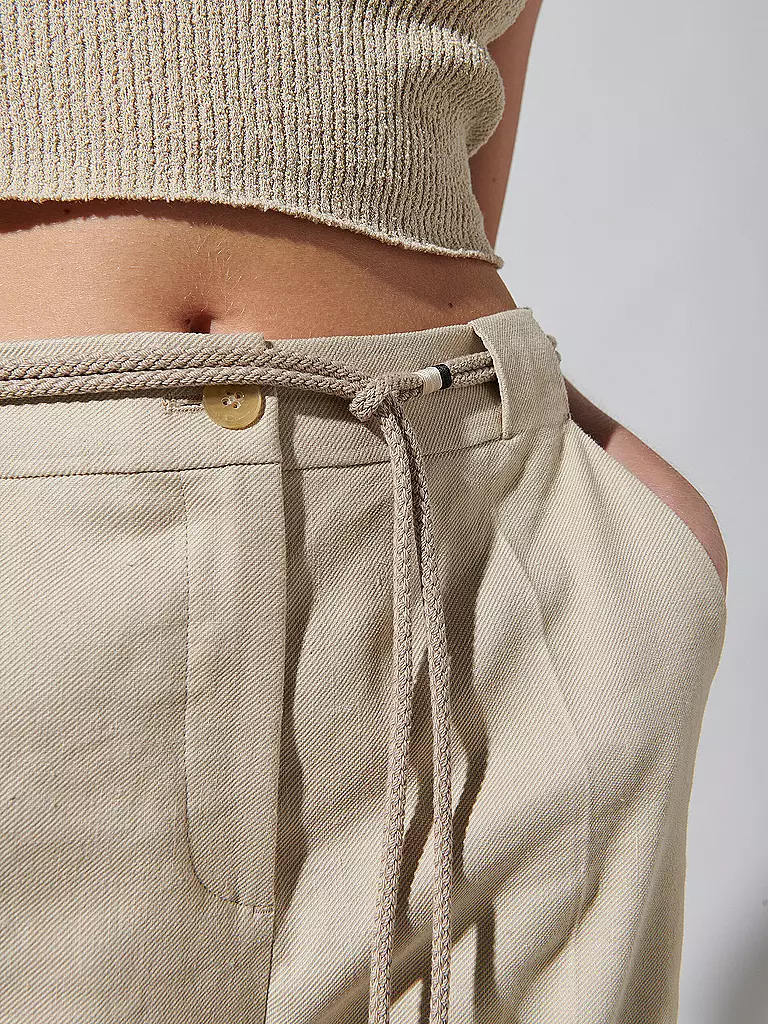 LUISA CERANO | Leinenhose | beige