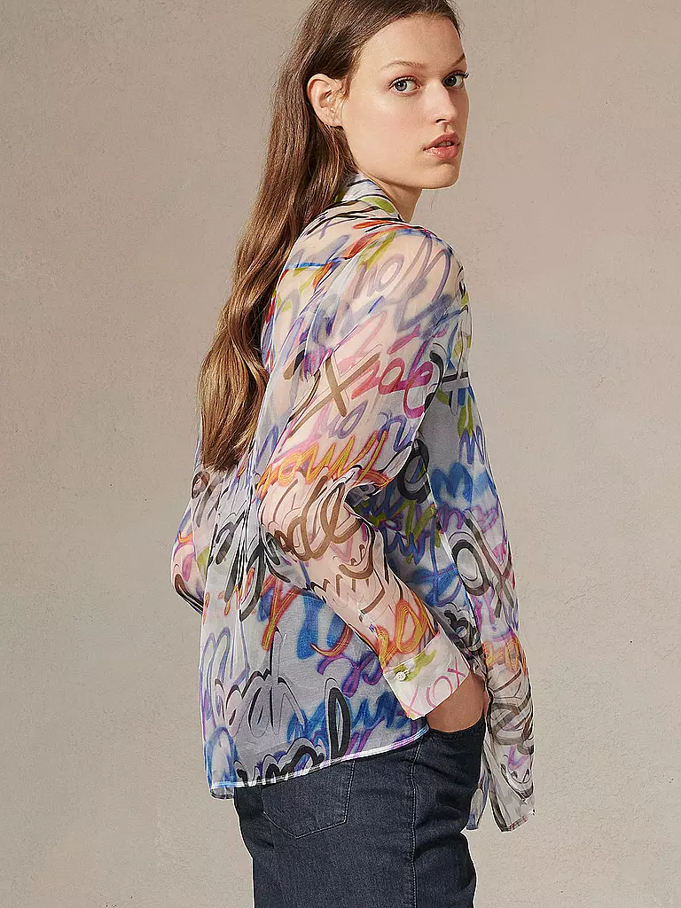 LUISA CERANO | Seidenbluse | bunt